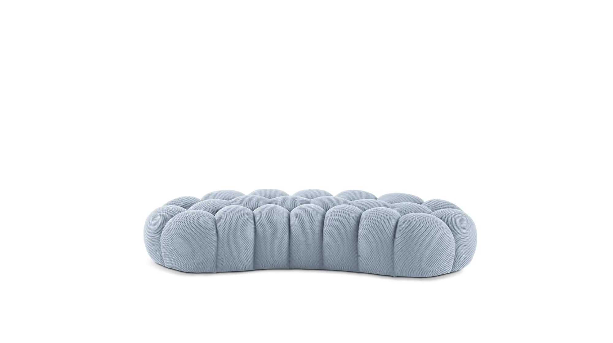 Cloud Large Curved Pouf (Textured Knit)