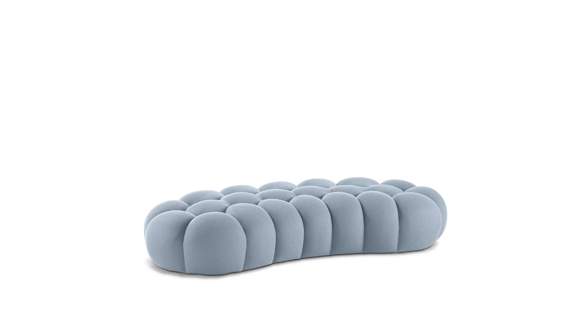 Cloud Large Curved Pouf (Textured Knit)