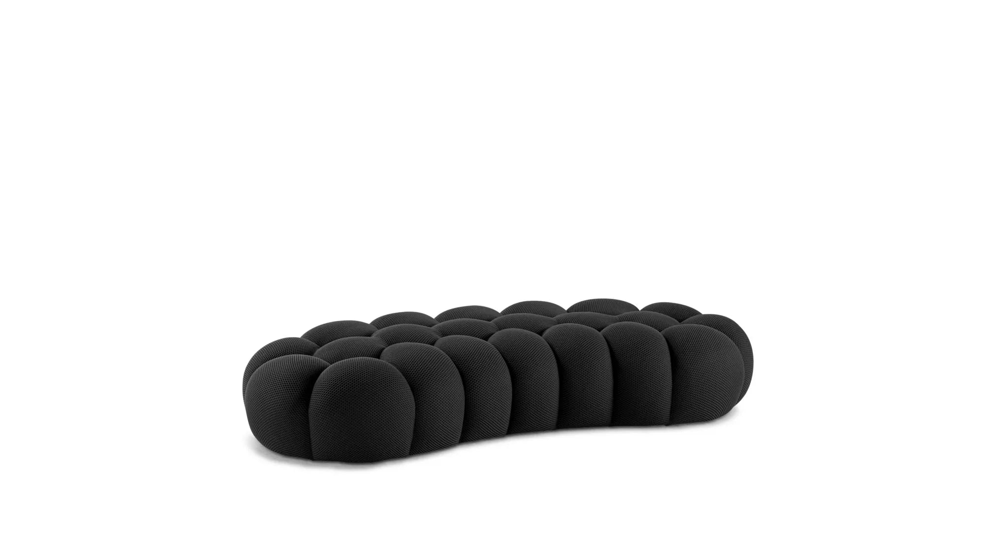 Cloud Large Curved Pouf (Textured Knit)