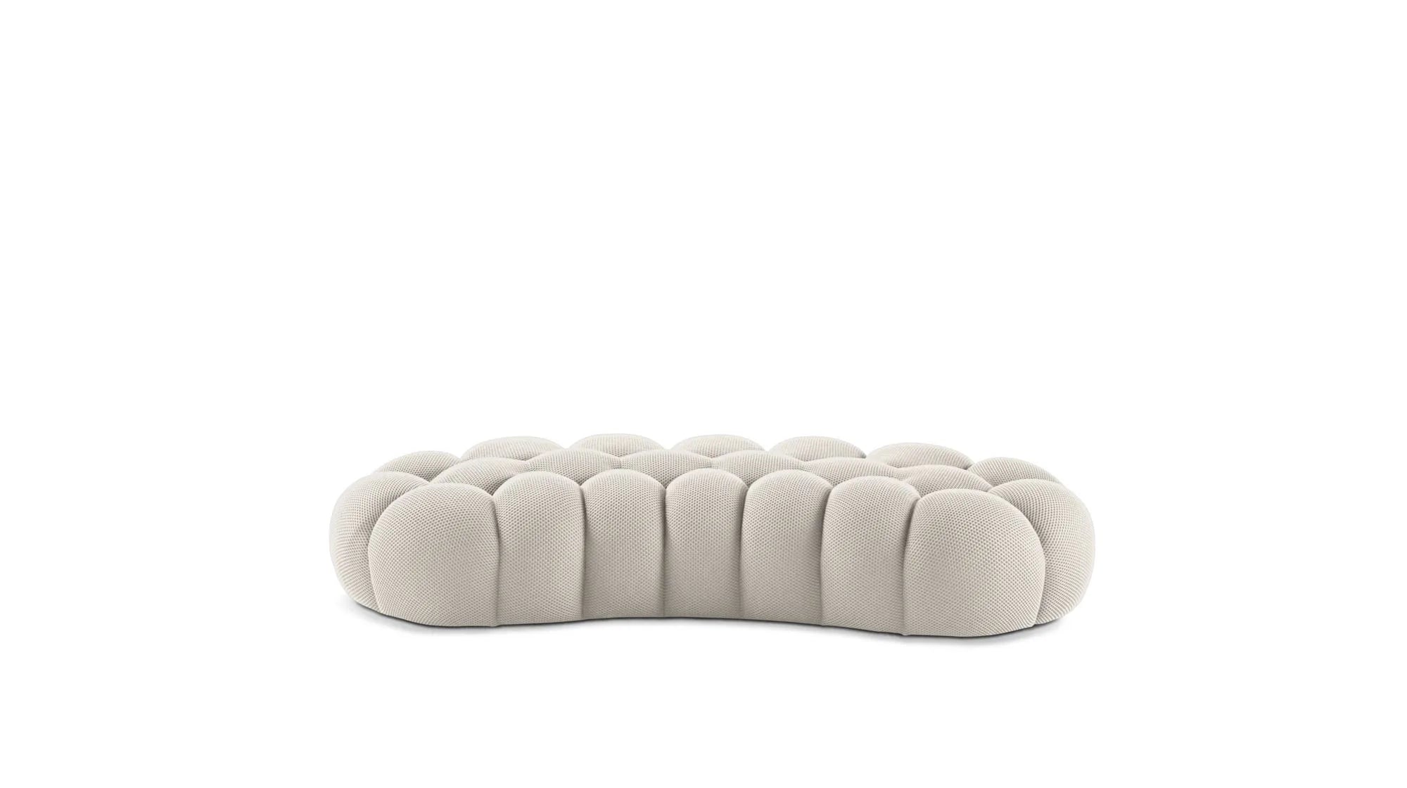 Cloud Large Curved Pouf (Textured Knit)