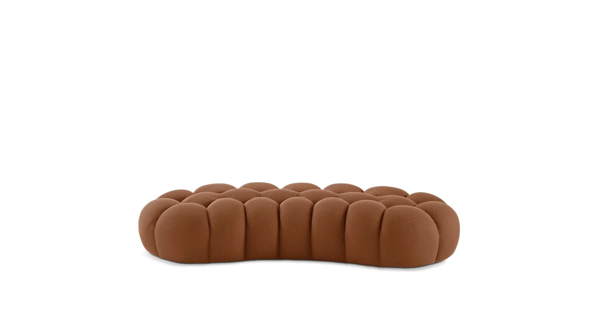 Cloud Large Curved Pouf (Textured Knit)