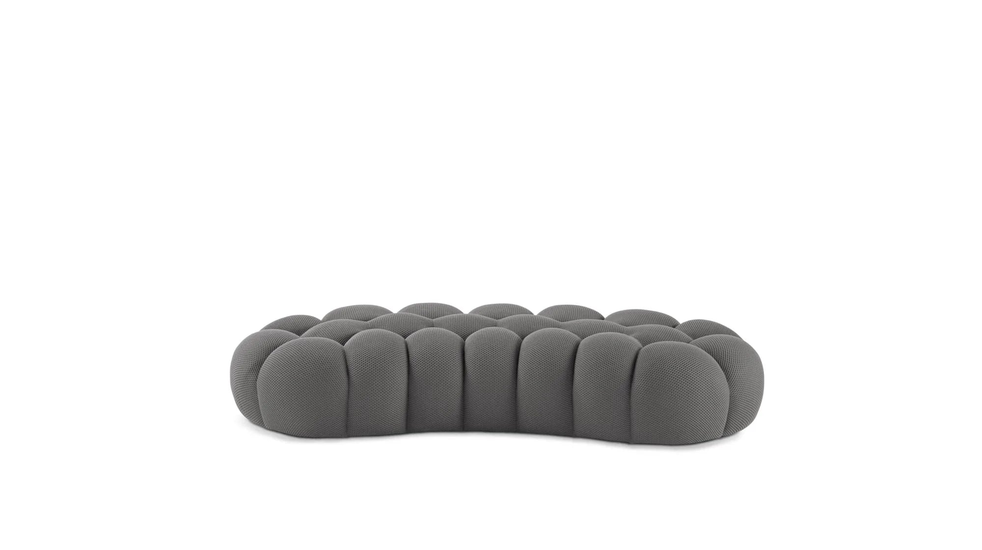 Cloud Large Curved Pouf (Textured Knit)