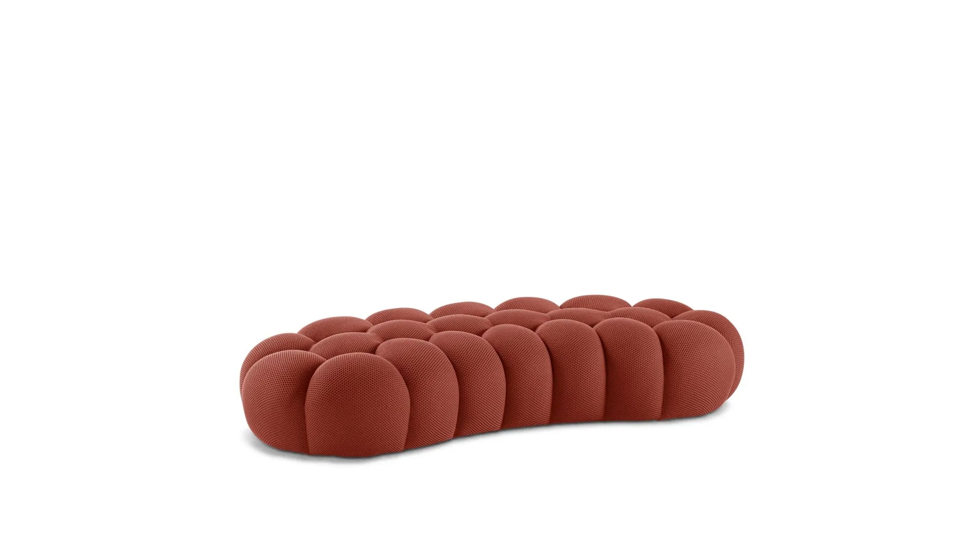 Cloud Large Curved Pouf (Textured Knit)