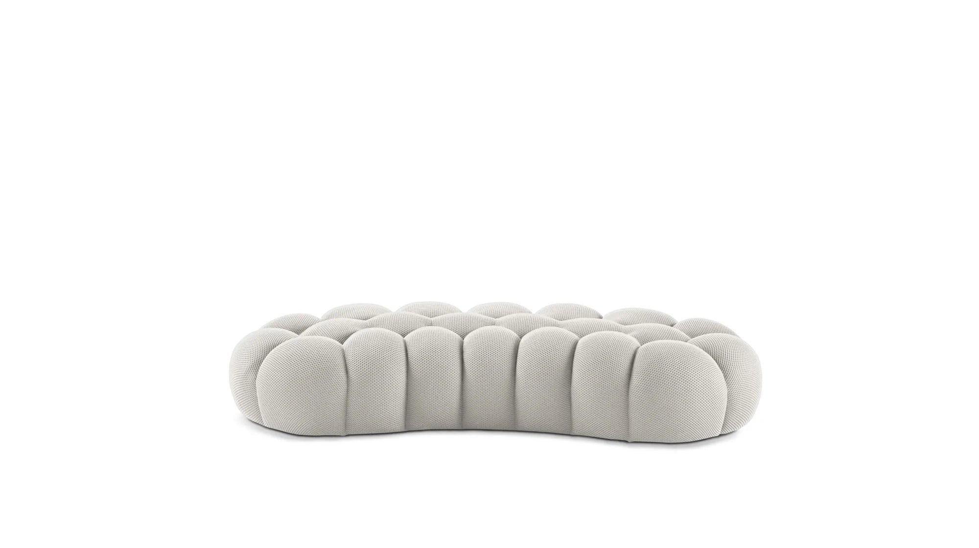 Cloud Large Curved Pouf (Textured Knit)