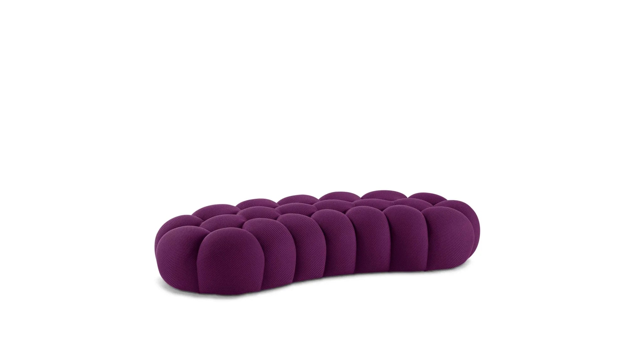 Cloud Large Curved Pouf (Textured Knit)