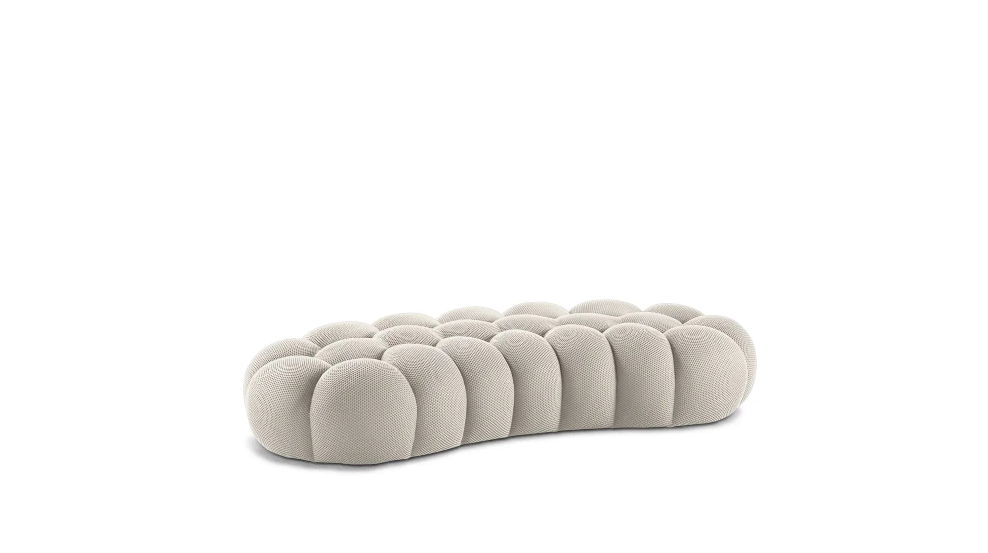 Cloud Large Curved Pouf (Textured Knit)