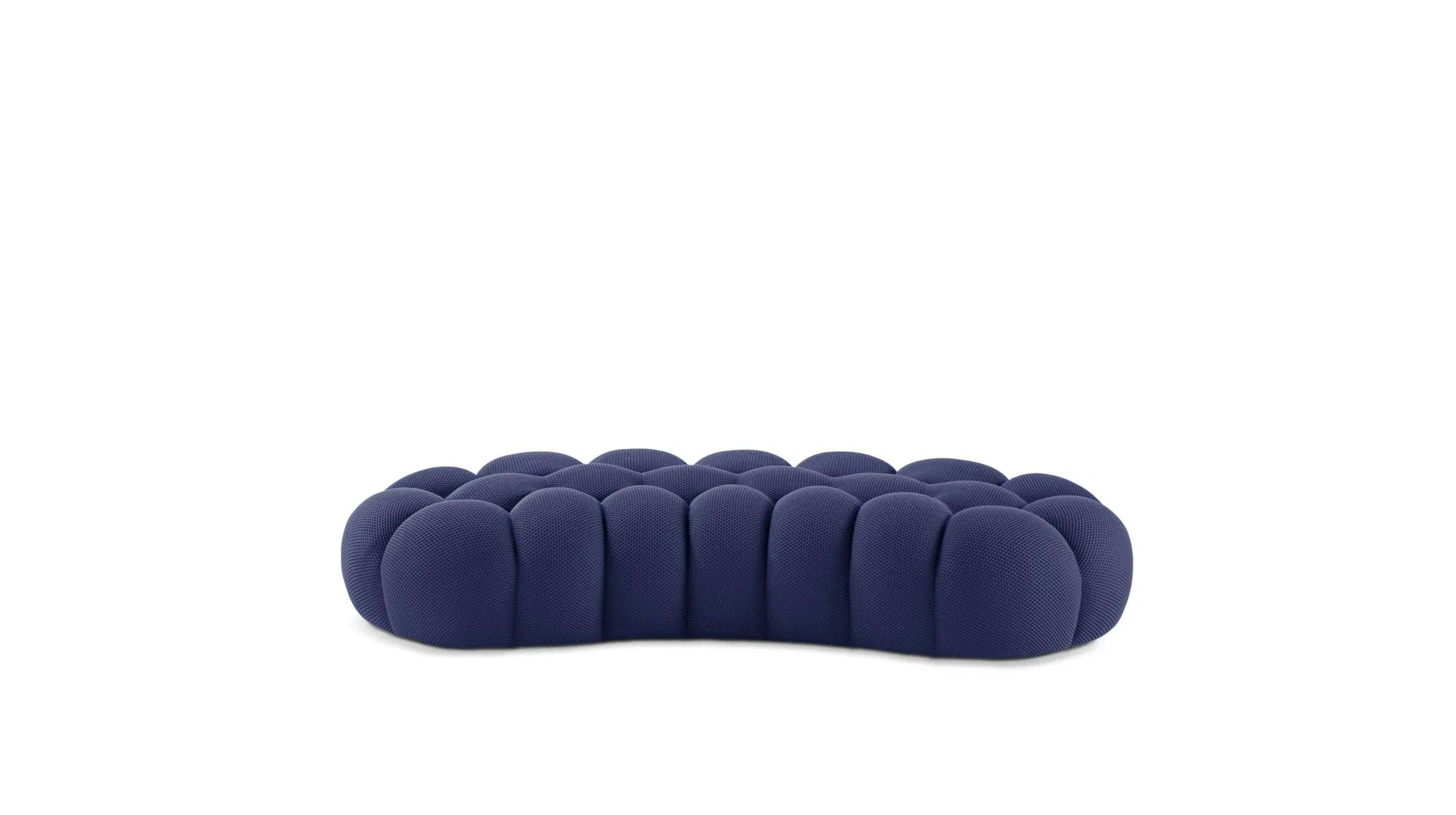 Cloud Large Curved Pouf (Textured Knit)