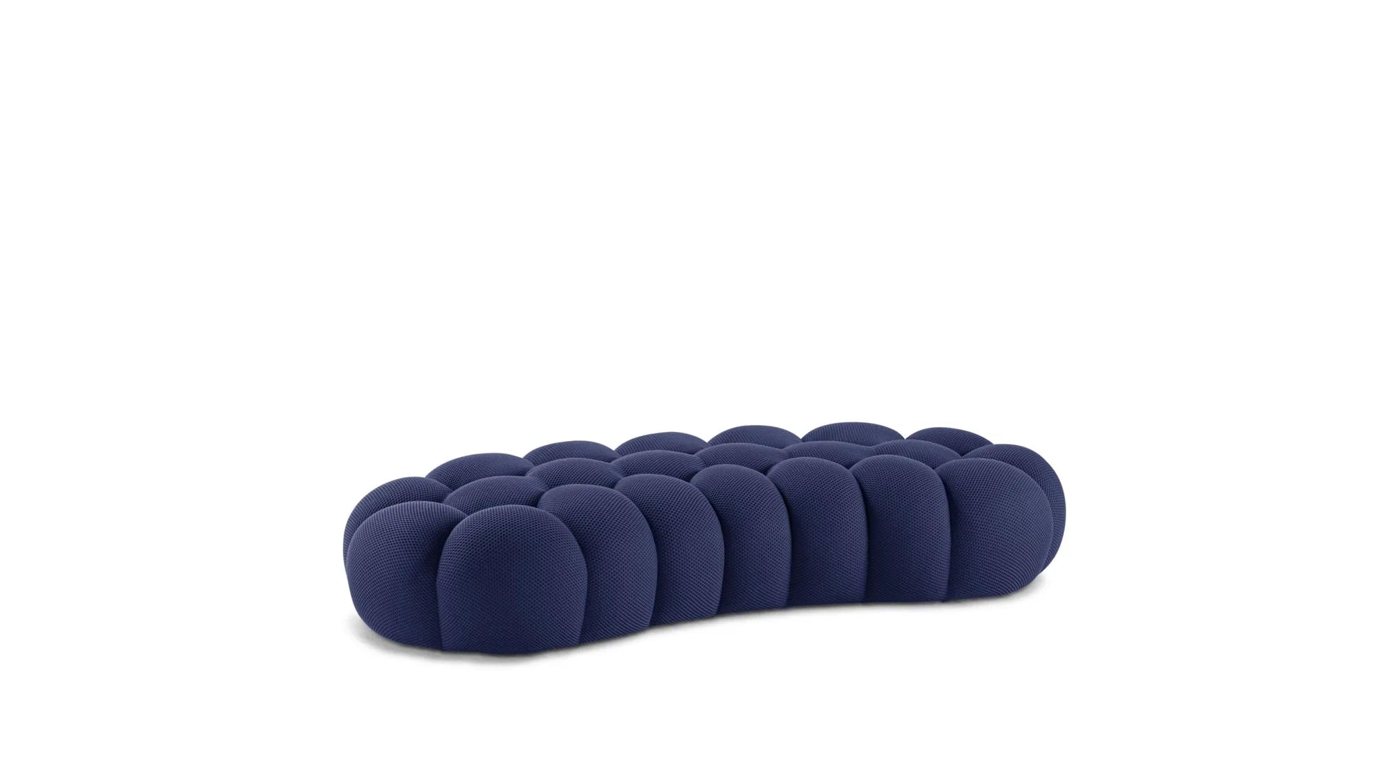 Cloud Large Curved Pouf (Textured Knit)